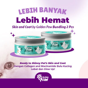 Skin and Coat by Golden Paw Bundling 2 Pcs 150 gr Vitamin Premium Pelebat Bulu Kucing dengan Niacinamide