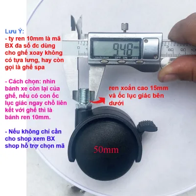BÁNH XE CHÂN GHẾ XOAY VĂN PHÒNG DÙNG CHO MỌI LOẠI GHẾ
