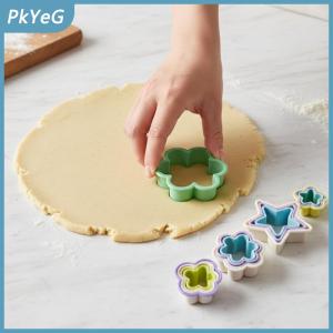 PkYeG 1 bộ đa hình dạng cupcake Cookie cutter nhựa khuôn bánh cho tự chế Cookie nướng dự án