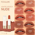 FOCALLURE Brand Hottie Moist Lipstick Matte Nude Long-lasting Makeup Lip Tint Waterproof Moisturizing Rose Fragrance. 