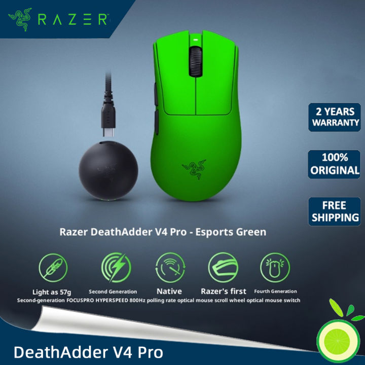 Razer DeathAdder V4 Pro Lightweight wireless gaming mouse, Ergonomic ...