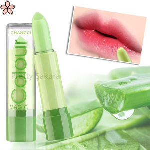 【Pretty Sakura】Natural Aloe Vera Moisturizing Lipstick Transparent Color Changing Lip Stick Long Lasting Lip Balm Women Daily Basic Lips Makeup Cosmetic