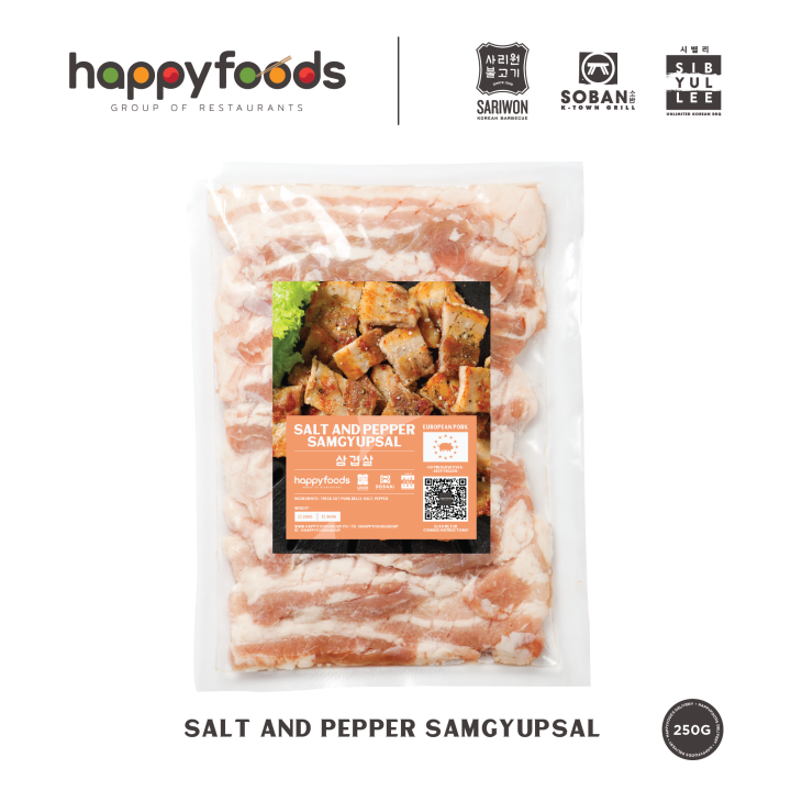 Happyfoods Korean Delivery Salt Pepper Pork Belly Samgyupsal