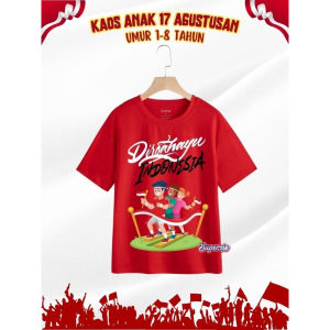 Kaos Anak kemerdekaan 17 Agustusan Indonesia umur 1-13 Tahun Langsung dari Merah Putih