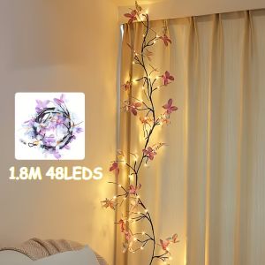 Christmas LED Tree Branch Wall Lamp USB Powered Willow Vine Light Strip with 8 Modes for Xmas Home Bedroom Decor