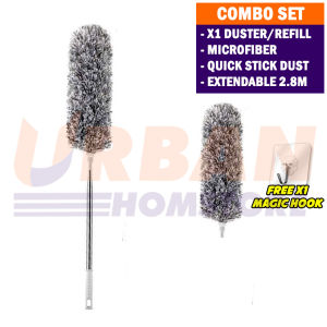 UBH 282CM Long microfiber fan dust cleaner Pembersih habuk siling Bendable Head Duster ceiling fan Bulu ayam Penyapu habuk kipas