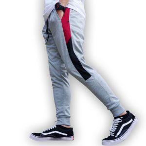 Celana training panjang pria Misty tebal elastis gym joging