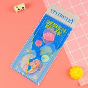 Sáng tạo Spirograph có thể thay đổi bảng vẽ Cai Trị bút chì học sinh trẻ em vẽ tranh Spirograph thiết lập Cai Trị