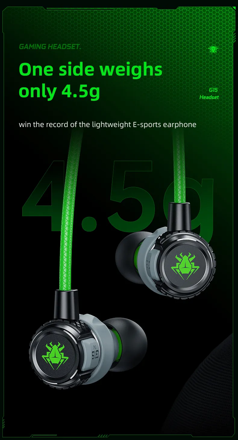 Plextone G15 Mark IV In-Ear Gaming Headphones description image 5