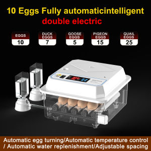 Egg Incubator 210/136/72/48 Eggs Fully Automatic Egg Incubator 220V/12V Dual Power Egg Incubator Intelligent Digital Hatcher Brooder With Temperature Control And Auto Turning For Hatching Chicken Duck Goose Quail Birds Incubators For Farm