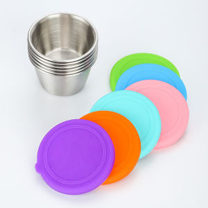 kokepope Stainless Steel To Go Salad Dressing Container with Leakproof Lid Dipping Sauce Cup