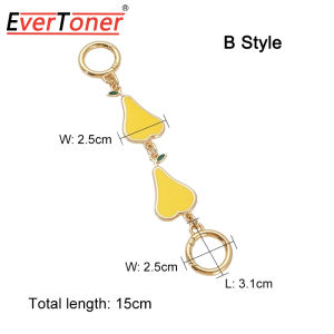 Evertoner Túi Dây chuyền nới dài ví đeo chéo hình trái tim dây xích Túi xách khóa treo chuỗi dây tự làm quyến rũ Phụ kiện túi đeo vai