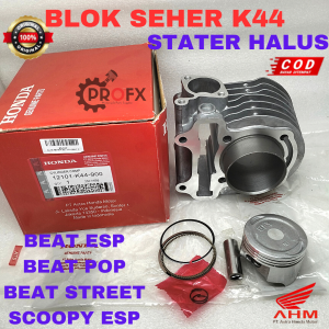 BLOK SEHER HONDA K44 BEAT ESP POP STREET VARIO 110 FI SCOOPY ESP KUALITAS ORIGINAL AHM RING PISTON