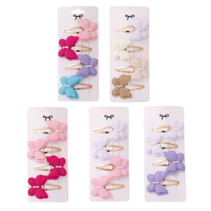 4 cái đôi thanh lịch lớp nơ cài tóc phụ kiện 3D cung kẹp tóc barrettes cho trang phục hàng ngày và dịp đặc biệt