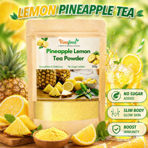 Pineapple Lemon Tea Powder 100g/250g – Detox Drink | Fat Burner Support | Glow Skin & Fresh Body | No Sugar Added