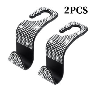 2 Pcs/Set Gantungan Kait Kursi Mobil Berlian Hook Hanger Car Universal Gantungan Kait Barang Mobil Hanger Headrest