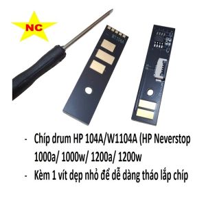 Chíp drum HP 104a W1104A dùng cho máy in Neverstop laser 1000a 1000w 1200a 1200w