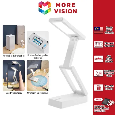 LED Touch Dimming Desk Table Lamp USB Charging Portable Foldable Reading Eye Protection Bed Light Learning Home Lighting