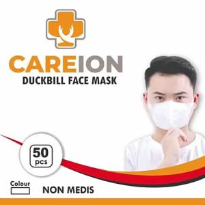 【Ready Stock】CAREION 3D Duckbill Mask 4 Layer headloop/earloop 4ply Face Mask 10pcs BFE>95% V mask