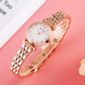 {Warranty 1 Year} New original Armani AR1763/AR1764/AR1841/AR1935/AR1961/AR11203/AR11222/AR11266 Ferris wheel watch Womens quartz watch Womens light gold 22mm