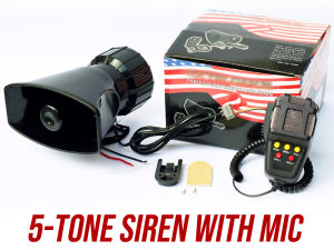 WANG WANG 5 Tone Car Siren with mic with Switch - 12V