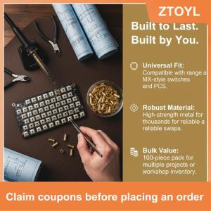 【ZTOYL】 100pcs cơ khí bàn phím và chuột nóng cắm ổ cắm cho người đam mê hội thảo hàn miễn phí bền thay thế cho thiết bị chuyển mạch