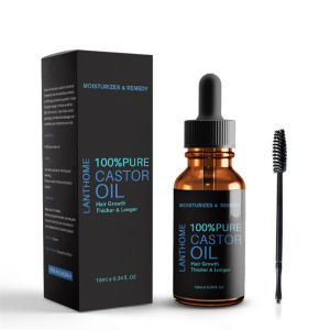 Natural Castor Oil Hair Eyebrow Lashes Growth Serum 10ML 7Day Eyelash Enhancer Longer Fuller Thicker Lashes and Eyebrows Eyelash Growth Serum Eyebrow Growth Liquid