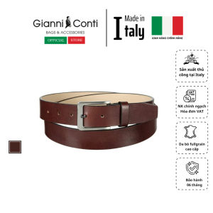 Thắt Lưng Nam Bằng Da Thật Màu Nâu - Gianni Conti - Sản Xuất Thủ Công Tại Ý_9405247-35-20
