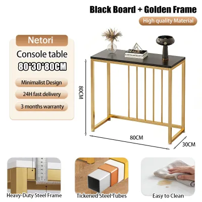 LALA Console Table Side Table Meja Konsol Storage Shelf Nordic Stabil Rangka Logam Penjimatan Ruang 玄关桌