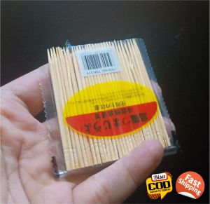 Tusuk Gigi Makan Higienis Kemasan Ekonomis Refill 1 Pack Praktis Hemat Bahan Kayu Bambu Toothpick