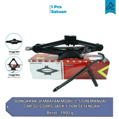 Dongkrak jembatan mobi 1.5TON Manual car scircoss jack 1 TON SETENGAH