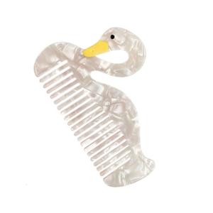 Lightweight Compact Hairbrush With Marine Animal Decoration Acetate Construction Easy Use