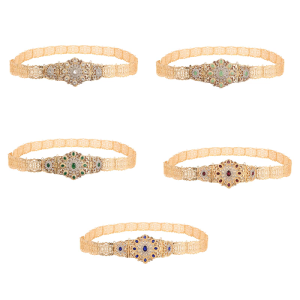 Blingbling Waist Belt Stylish Carved Floral Waist Chain Belt Elaborate Chain Belly Chain for Wedding Waist Chain