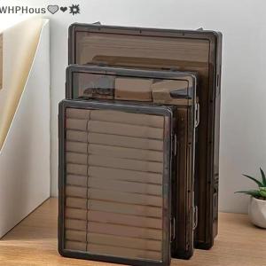 WP💓💛💖 1Pc Document Organizer Box Household Certificate File A4 Box Important Information Registration Book Dust Proof Storage Case
