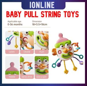 #ReadyStock Baby Toy Bottle Pull String Toy Mainan Baby Baby Teether Toys Baby Sensory Toy baby busy cube busy toys