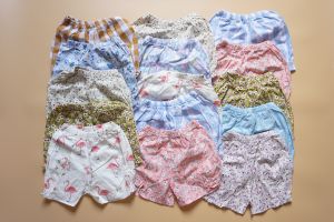 [HCM]Set 5 quần nhún bèo vải thô mềm bé gái 1-5 tuổi (8-18kg)