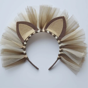 Lion Ears Headband Brown Halloween Animal Cosplay Costume Accessories for Kids Adult Cartoon Animal Headband