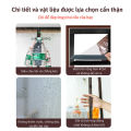Màn cửa ngăn mùi khói nhà bếp dán tường CM7-11 rèm ngăn phòng điều hòa giảm tiếng ồn tháo lắp nhanh 2 màu lá xám/ nâu. 