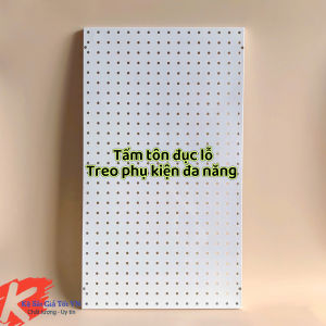 {CẠNH VUÔNG} Tấm tôn đục lỗ cài móc treo phụ kiện - Bảng lỗ Pegboard cao cấp