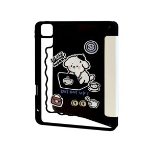 CrashStar ขาตั้งพับได้Casing Tablet หนังสุนัขลายการ์ตูนน่ารักสำหรับ iPad Mini 6 iPad 9.7 6th อากาศ3 4 5 iPad 7th 8th 9th 10th Gen iPad Pro 11 12.9นิ้ว2022 2021 2020ฝาครอบกันกระแทกแบบฝาพับพับได้ขายร้อนเจ้าของ
