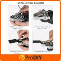 PRODIY 10PCS Oscillating Tool Kit Adapter Converter Angle Grinder Multi Cutter Oscillating Multi Tool Wood Trimmer Saw. 