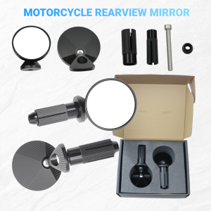 Premium Mini Bar End Side Mirror Full CNC Aluminum Adjustable HD Lens Universal