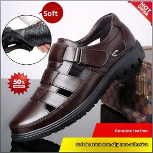 Mens Sandals Soft and Breathable Lightweight Dad Shoes Durable Cool Shockproof Durable and Wearable