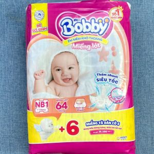 Tã Dán Sơ Sinh Bobby Siêu Thấm Khô Thoáng Date Mới Nhất NB70+4 / S80+2 / M46 / M76 - Thanh Ngân Shop