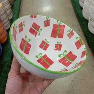 ถ้วย ชาม 6 นิ้ว ถ้วยสวยๆ ลายกล่องของขวัญ ชามเซรามิก ชามแกง ทำจากเซรามิกเนื้อดี เข้าไมโครเวฟได้