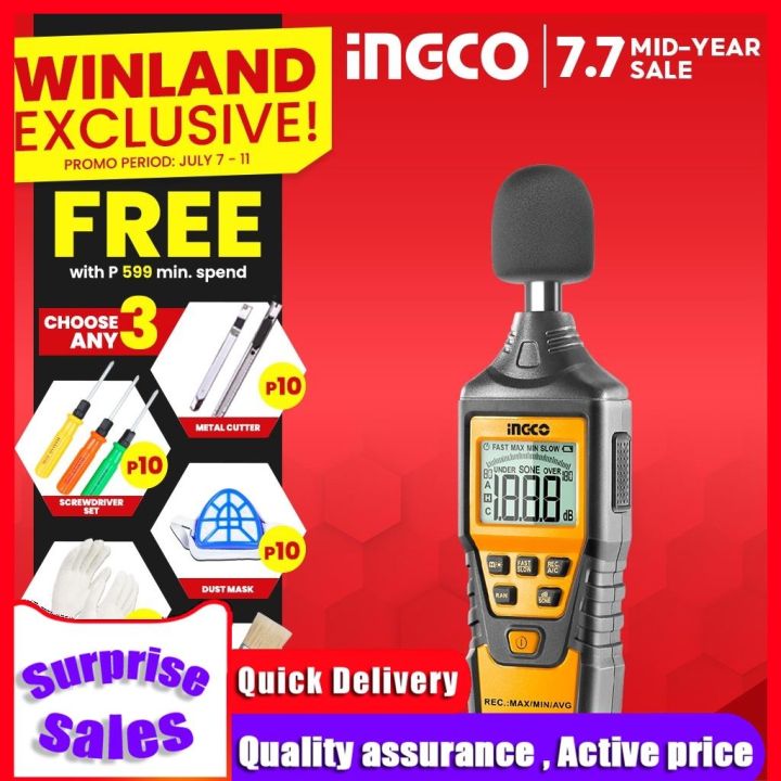 Ingco Sound Level Master INGCO by Winland Digital Sound Level Meter 30-130dB HETSL01 ING-PT ...