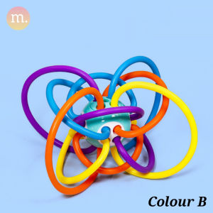 Baby Food Grade Soft Silicone Manhattan Teether Handball Mainan Gigit Bayi 婴儿曼哈顿磨牙手抓球