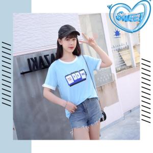 QXshop เสื้อยืดคอกลม สกรีนลายปฏิทินมีหลากหลายสีให้เลือก ถึง 5 สี น่ารักสุดๆ แต่งตัวง่าย