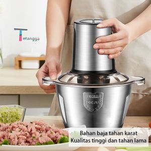 BLENDER DAGING SERBAGUNA 2L CHOPPER STAINLESS STEEL 2 Liter Meat Choper Penggiling Mincer Elektrik