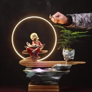 Water Feature Decorative Items Display Decorative Accessories Water Fountain Indoor Water Fountain Decoration New Chinese Style Water Feature Decorative Items Display Ornaments Decor Show Piece For Home Decoration